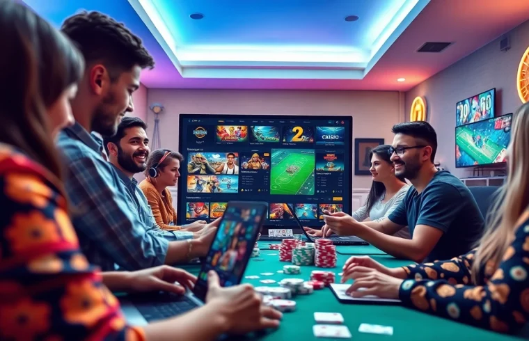 Experience the thrilling gaming environment on good88.hu.net, featuring diverse players engaged in exciting online games.