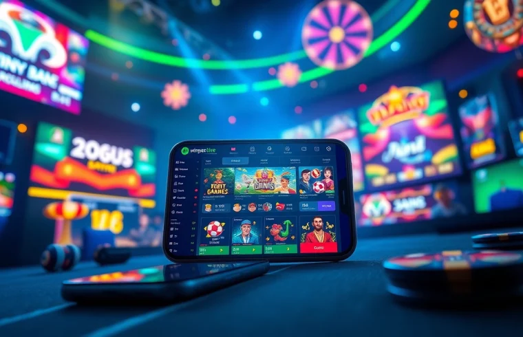 Experience the thrill of online betting at winvn88.live with a vibrant app interface.