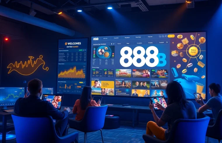Dynamic interface showcasing 888b.rodeo's online gaming options with engaging players and vibrant design.