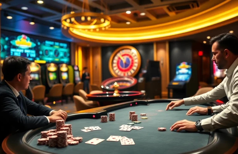 Experience the excitement of gambling at 8day.cn.com with vibrant poker and roulette tables.